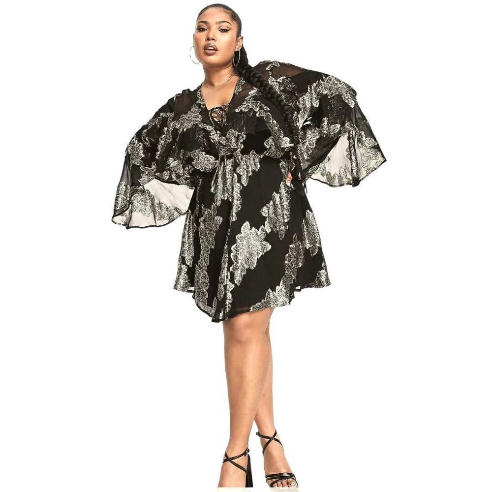 Elegant Black and Silver Women's Dress